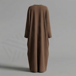 2025 OEM Kimono Abaya pour femmes musulmanes, en tissu polyester épais, doux et très extensible, col en V, manches longues, pour fêtes, Ramadan, mariages - Product Image 2