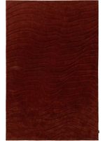 Tapis en laine rouge géométrique moderne personnalisé, tissé à la main, abstrait, design, pour la décoration intérieure, le salon et les pique-niques