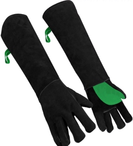 Gants de soudage en cuir de vachette pleine fleur de qualité supérieure, ignifuges, protection contre les étincelles et les brûlures, gants industriels en cuir - Product Image 2