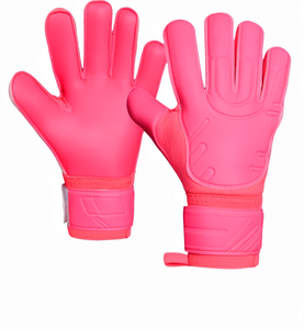 Gants de gardien de but de football, en latex, à doigts entiers, respirants, antidérapants, roses, fermeture à enfiler, unisexe - Product Image 1