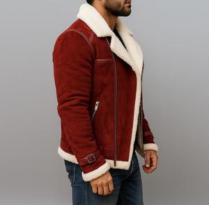 Chaqueta de Motociclista Casual de Primavera para Hombre, de Cuero de Gamuza, Calidad Premium 2026, Reversible, Diseño Moderno y a la Moda, Impermeable - Product Image 4