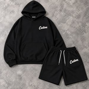 Private Label Men's Casual Embroidery Track <b>Shorts</b> Set Heavyweight Patchwork Fabric Winter Lightweight Hoodies <b>Sweatpants</b> Bulk - Product Image 4