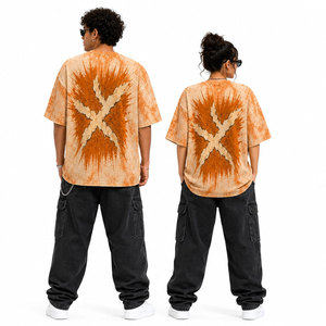 Camiseta de Manga Corta con Estampado Tie Dye, Cuello Redondo, Estilo Urbano, Diseño de Personajes, Corte Regular, 100% Poliéster - Product Image 6