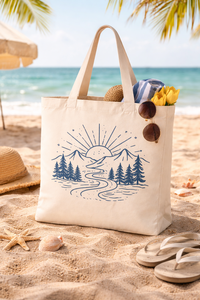 250gsm Cotton <b>Canvas</b> <b>Tote</b> Bag Long Handle Eco Friendly Reusable Shopping Bag Custom Landscape Print <b>Tote</b> Wholesale Bulk - Product Image 2