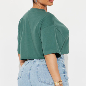 Camiseta Corta de Cuello Redondo de Alta Calidad con Nuevo Diseño, Camiseta Deportiva de Manga Corta de Algodón Premium para Mujer - Product Image 2