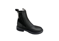 Bottines à plateforme noires rétro à bout rond, talon carré, antidérapantes, dessus en PU, semelle intermédiaire en EVA, toutes saisons, style Chelsea