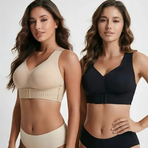 Soutien-gorge de sport Power Venture Enterprises pour femme en Spandex/Nylon, correcteur de posture, respirant, offrant un maintien anti-affaissement, fermeture avant - Product Image 1