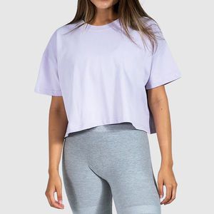 T-shirt à manches longues et col rond pour femme, haut décontracté basique, doux, extensible et léger, vente en gros - Product Image 1