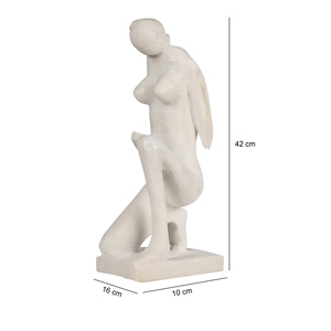 Escultura Figurativa Femenina Moderna de Mármol, Tallada a Mano, Decoración Artística para Mesa, Diseño Extravagante, Patrón Geométrico Abstracto - Product Image 5