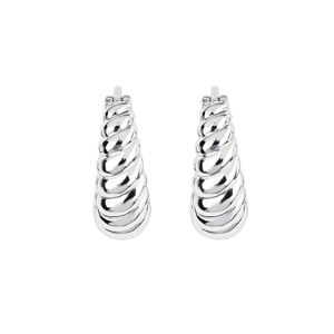 ELEGANT 925 STERLING <b>SILVER</b> PLATED HOOP <b>EARRINGS</b> FOR WOMEN BOHEMIAN FASHION JEWELRY PERFECT ANNIVERSARY GIFT LIGHTWEIGHT STYLE - Product Image 3