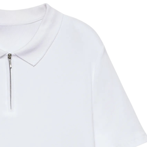 Polo de manga corta con cremallera, camiseta informal con cuello, ligera, transpirable, para golf, tenis, ropa deportiva, top moderno de estilo urbano. - Product Image 6