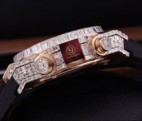 Jam Tangan Shreeji Jewels Mewah Stainless Steel Berlian 40mm Analog Mekanik Unisex Fashion Berkualitas Tinggi GPS Multifungsi 3BAR