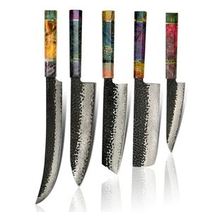 3 Pcs Wooden Handle Hot Selling Chef Knife <b>Set</b> <b>Accessory</b> Carbon Steel Professional Wood Handle <b>Kitchen</b> Knives <b>Set</b> - Product Image 1