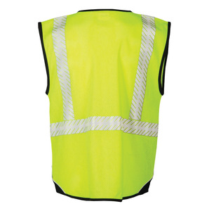 Chaleco de Seguridad Amarillo de Alta Visibilidad con Cinta Reflectante, Tejido de Malla Transpirable para Mantenimiento de Carreteras y Tráfico, Chaleco para Hombre - Product Image 5