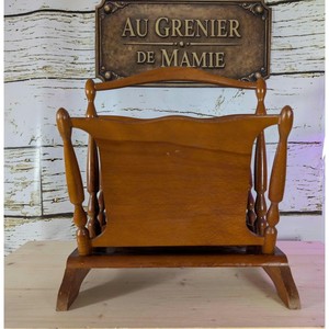 Porte-revues en bois recyclé rétro fait main |   Prix de gros - Product Image 1