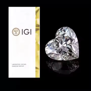 เพชรรูปหัวใจสี F ความใส VVS2 ผลิตด้วยวิธี CVD |   พลอยหลักที่ได้รับการรับรองจาก IGI สำหรับเครื่องประดับสั่งทำพิเศษ - Product Image 3