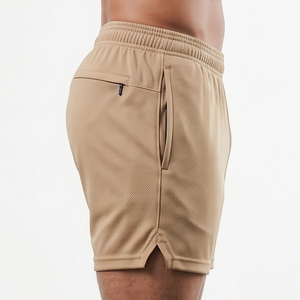 Pantalones Cortos Deportivos de Malla para Hombre con Cordón Ajustable, Ajuste Delgado, para Yoga y Ejercicio - Product Image 3
