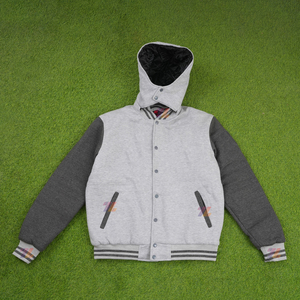 Blousons universitaires à capuche en molleton de coton pour femmes 2027, broderie personnalisée, coupe oversize, style baseball, vente en gros, streetwear, mode USA - Product Image 6