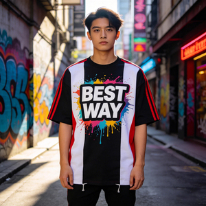 เสื้อยืดคอกลมผ้าฝ้ายพรีเมียม รับผลิตตามสั่ง ขายส่ง ผู้ผลิต OEM ODM ขั้นต่ำในการสั่งซื้อน้อย จัดหาเสื้อผ้าทั่วโลก - Product Image 3