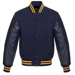 Chaqueta Varsity de Invierno para Hombre con Letras, Logotipo Personalizado, Dorado y Azul Rey, Estilo Casual Urbano - Product Image 1