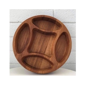 Elegante Bandeja de Madera Hecha a Mano, Plato para Servir, Decoración Rústica Natural para Mesa de Cocina o Comedor, Centro de Mesa para Exhibición de Alimentos y Entretenimiento - Product Image 4
