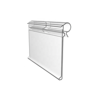 Support de prix en PVC Meethope pour bande de données, support d'étiquette en plastique à crochet en T, compatible avec les fils et paniers de diamètre maximal 5,5 mm