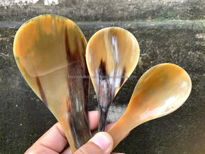 Véritable cuillère à corne nautique polie servant de nouveaux couverts au Design traditionnel décor à la maison couverts en corne de boeuf et de buffles naturels - Product Image 4