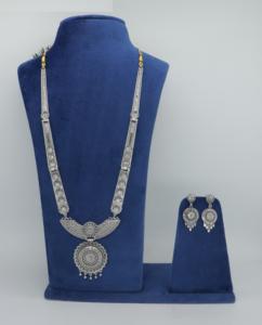 Collier avec boucles d'oreilles Parure de bijoux Oxodise Laiton pur Haute qualité Émirats arabes unis Dubaï Collier Design Parure de bijoux - Product Image 6