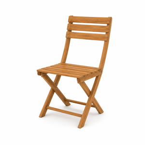 Ensemble de salle à manger d'extérieur pliable en teck massif avec table et chaises, meubles de jardin, patio, café, restaurant - Product Image 3