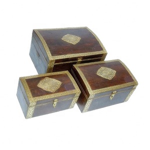 Produit de haute qualité fait à la main boîtes décoratives pour la maison coffre au trésor en bois artisanat article cadeau boîte en bois vente chaude - Product Image 1