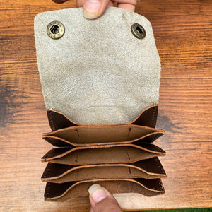 Vente en gros d'accessoires de voyage pour femmes 2025 Couverture de cartes en cuir de fourrure de vachette véritable avec étui pour cartes de crédit Blocage RFID minimaliste - Product Image 6