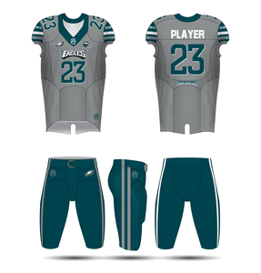 Uniforme de fútbol americano para hombre de alta calidad, ligero y 100% poliéster, con logo personalizable y transpirable. - Product Image 4