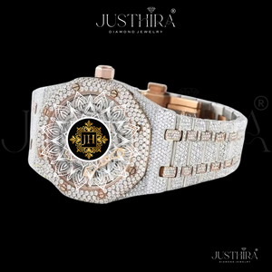 Reloj de Lujo para Mujer con Diseño Único, Diamantes Moissanite, Cristal de Cuarzo y Zafiro, Correa de Acero Inoxidable, Resistente al Agua 10 Bar - Product Image 4