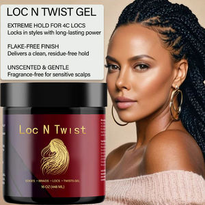 Cire coiffante transparente bio non grasse à tenue super forte pour tresses et torsades, à l'aloe vera hydratante - Product Image 3