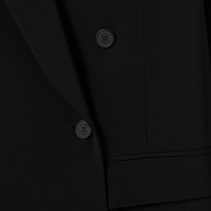 New <b>Men</b> <b>Black</b> <b>Blazer</b> 2026 Double Breasted Notched Lapel Suit <b>Jacket</b> Flap Pocket Business Workwear OEM Custom Logo Wholesale - Product Image 6