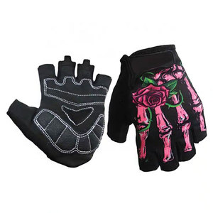 Training Sport Gloves for Unisex Cycling Workout Hand Wrist Palm Non-Slip Half Finger Print Hook and Loop Closure - Product Image 3