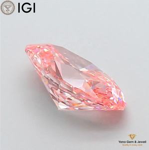 Diamante Cultivado en Laboratorio con Certificación IGI, Corte Ovalado de 3.00 Quilates, Color Rosa Intenso, Claridad VS2, para Diseño Solitario - Product Image 5