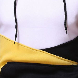 Sudadera con Capucha Asimétrica para Hombre, con Paneles en Contraste, Cordón Ajustable, Estilo Casual Urbano, Manga Larga, Moda de Invierno - Product Image 6
