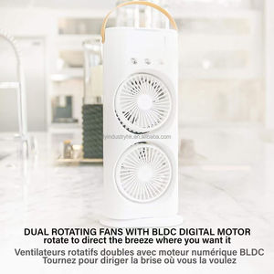 Ventilateur de pulvérisation à double extrémité électrique et alimenté par batterie pour les applications domestiques, les voitures, les hôtels et les camping-cars. - Product Image 6