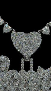 Collar con Letras Cursivas Personalizadas, Cadena de Tenis Iced Out, Moissanite, Diamante, Joyería de Hip Hop A LA Moda - Product Image 4