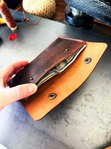 Portefeuille en cuir élégant et classique, pochette longue portable, porte-monnaie vintage, porte-cartes premium pour espèces - Product Image 6
