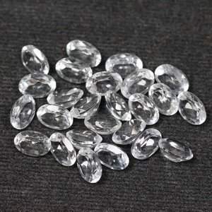Commande en gros de pierres précieuses semi-précieuses en topaze blanche naturelle ovale facettée de 3x4 mm, provenant d'un fabricant de confiance - Product Image 1