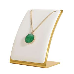 Présentoir à bijoux en velours blanc pour la vente, support pour petites boucles d'oreilles et colliers en métal, accessoires d'organisation - Product Image 1