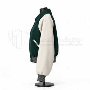 <b>Women</b> Cropped <b>Varsity</b> <b>Jacket</b> Custom Letterman <b>Jacket</b> Raglan Sleeve Bomber <b>Jacket</b> Manufacturer Wholesale - Product Image 5