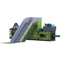 Compacteur horizontal d'occasion pour bouteilles PET, tapis, carton, papier usagé, machine à balles pour bouteilles en plastique