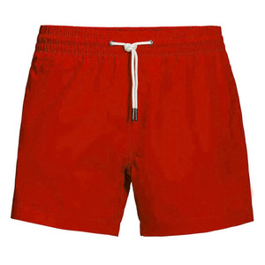 Short de bain homme 2026 vert uni à séchage rapide avec cordon de serrage à la taille, taille mi-haute, décontracté, en tissu tissé 100 % polyester, logo personnalisé - Product Image 3