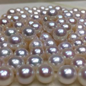 Perla de Agua Dulce Natural Blanca Transparente Rosa de 7-9 mm, Partícula de Luz Intensa Comparable a las Perlas Sueltas Akoya Japonesas - Product Image 1