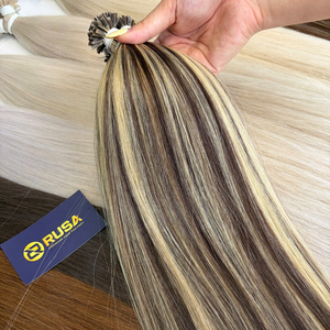 ผมต่อ Rusa Hair เวียดนามแท้ แบบเคราติน ปลายตรง เกรดซุปเปอร์ดับเบิ้ลดรอน สีน้ำตาลธรรมชาติ ปลายแบน น้ำหนัก 100 กรัม - Product Image 1