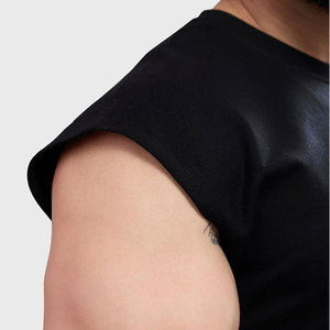 เสื้อกล้ามออกกำลังกายผู้ผลิต OEM/ODM รับผลิตจำนวนมาก ปี 2026 ทรงหลวม ผ้าฝ้ายผสมอีลาสเทน ยืดหยุ่นได้ ใส่สบายในฤดูร้อน สีพื้น - Product Image 6