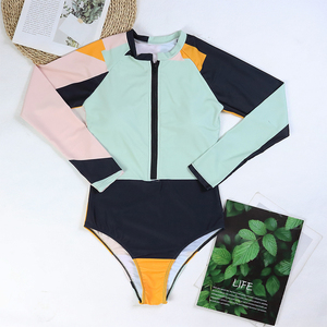 Traje de baño de una pieza para mujer, transpirable, de nailon y elastano, sin espalda, control de abdomen, UPF50+, ropa de playa - Product Image 1